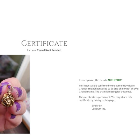 CHANEL Vintage Strass Knot Pendant - Picture 2 of 10